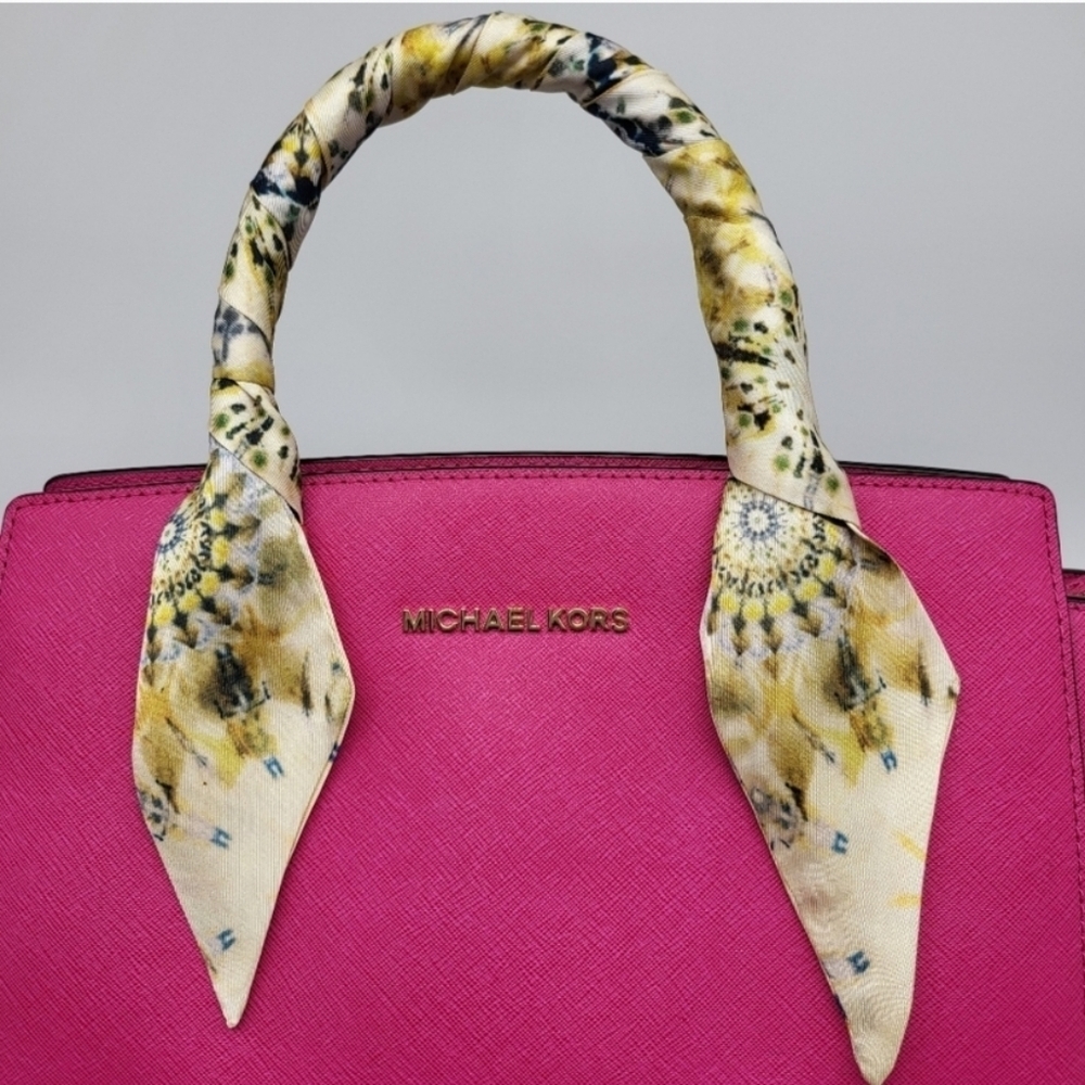 New Kaleidoscope Silk Skinny Scarf Twilly - Picture 2 of 5